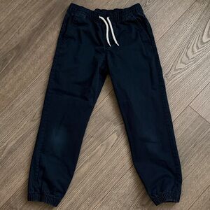 Cat & Jack Boys Size 8 Navy Pants Pull On Jogger Pants Tie Elastic Waist